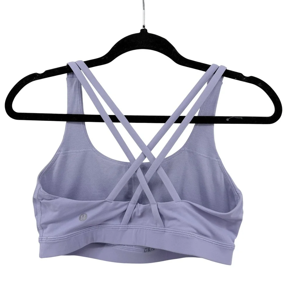 Lululemon Free To Be Serene Bra‎ Lavender Purple Strappy Back LW2540S Size 8